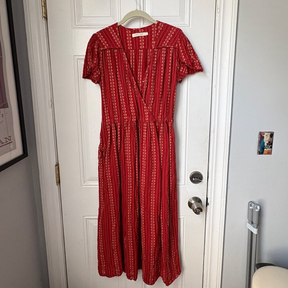 Dawn Dress by Christy Dawn in Hibiscus Zinnia Stripe - Picture 4 of 11